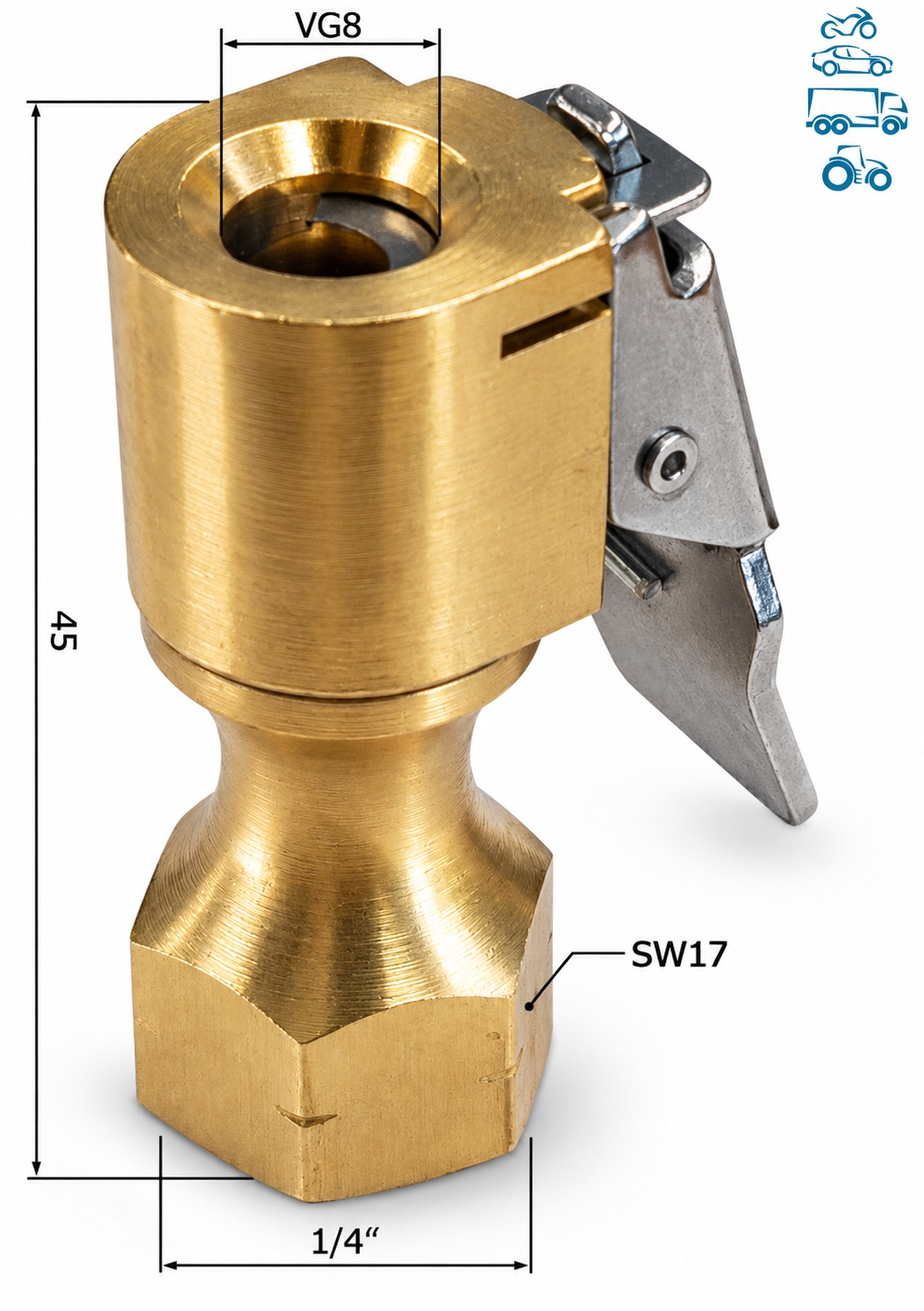 Momentstecker offen VG8 auf 1/4"
