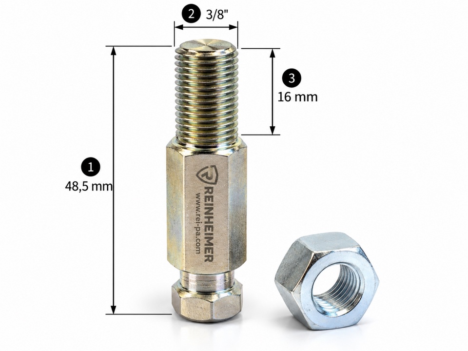 Aufspanndorn sechk 3/8" L=12