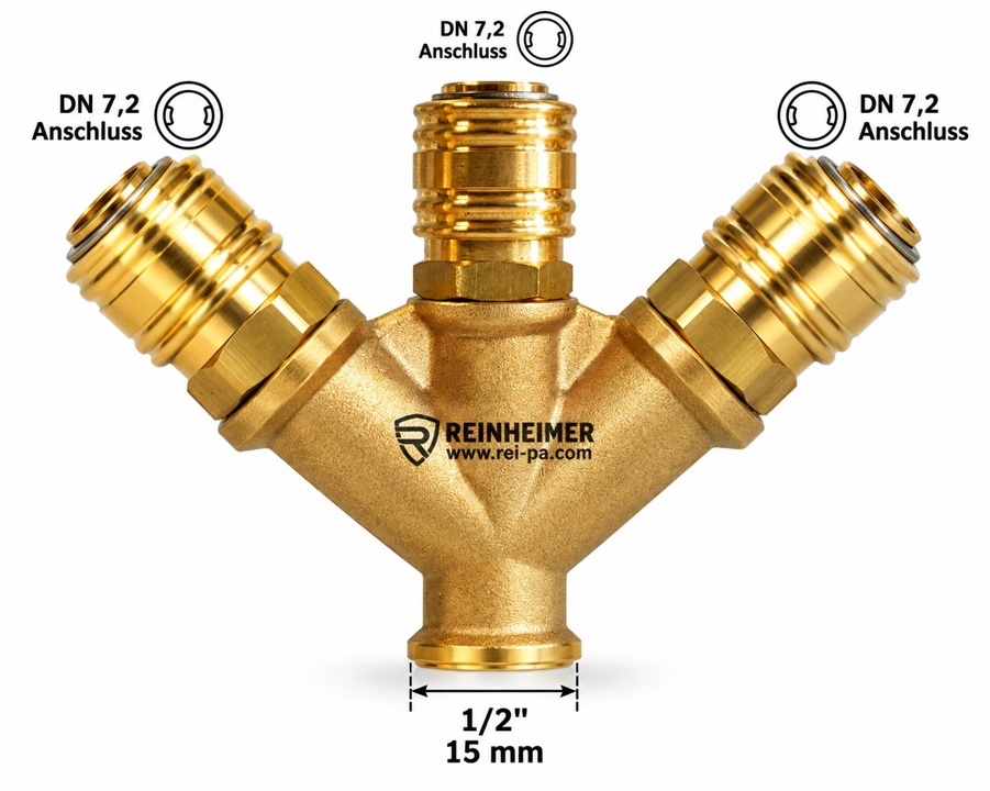 Verteiler 3-Wege/Kuppl.G3/8I