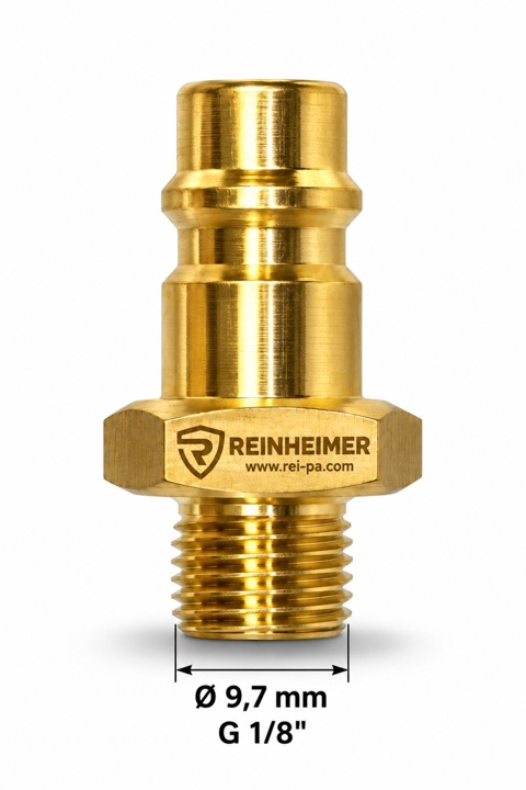 Stecknippel G 1/8 A=9,7mm