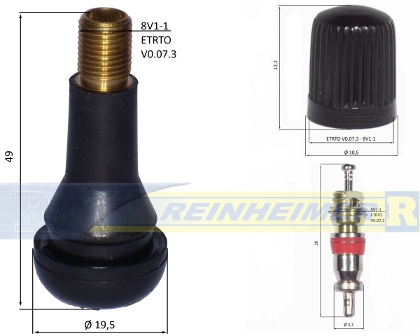 Gummiventil TR414 unmontiert