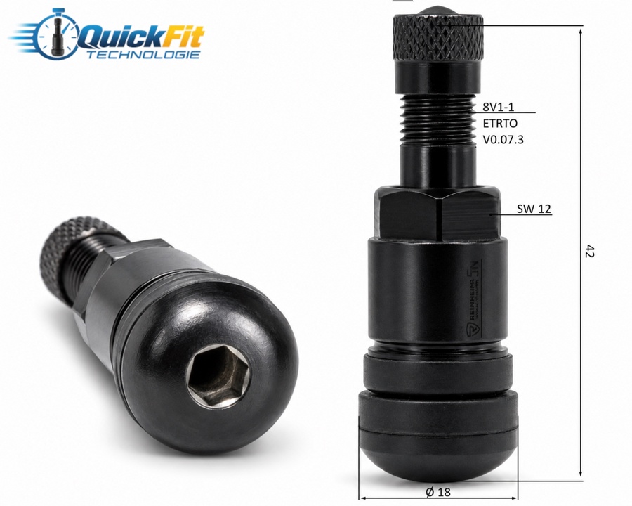 PKW-Metallventil 42AL-QF-black