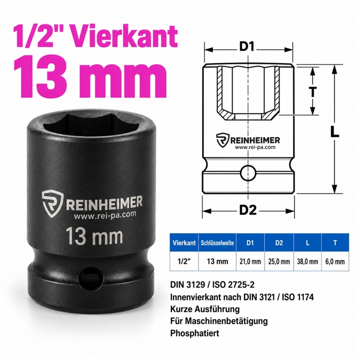 Kraftstecknuss 1/2*13k