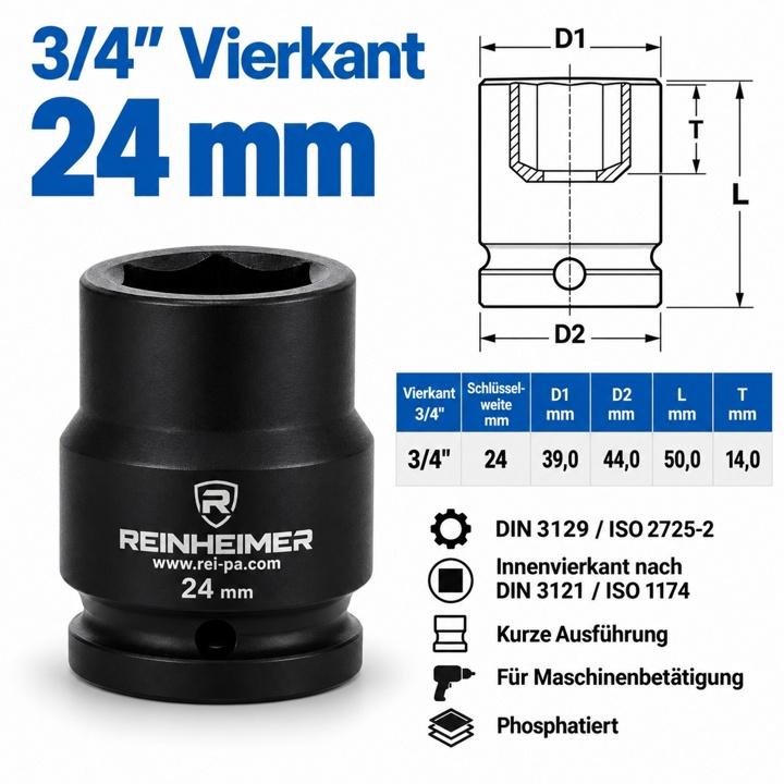 Kraftstecknuss 3/4*24k