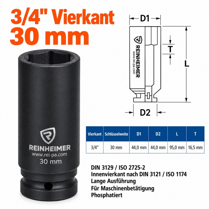 Kraftstecknuss 3/4*30L