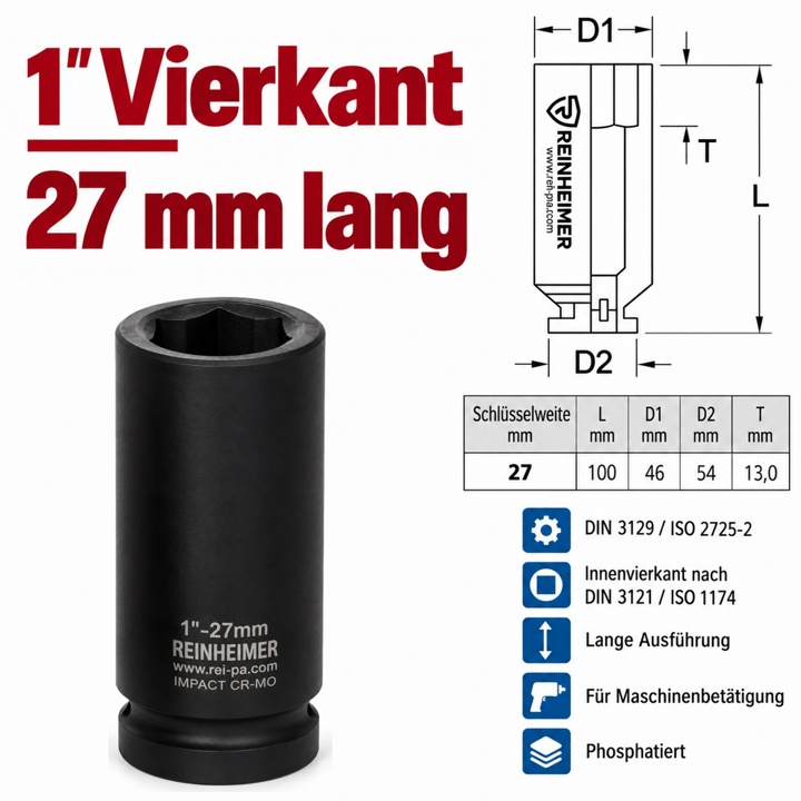 Kraftstecknuss 1*27L