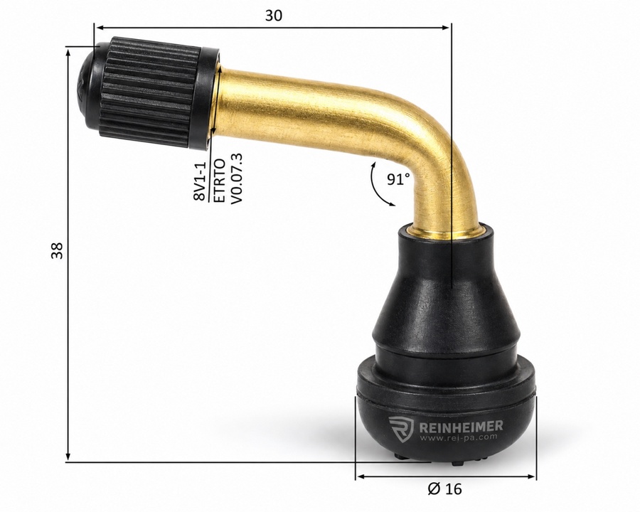 Gummiventil-TR70/91°-8,8/30