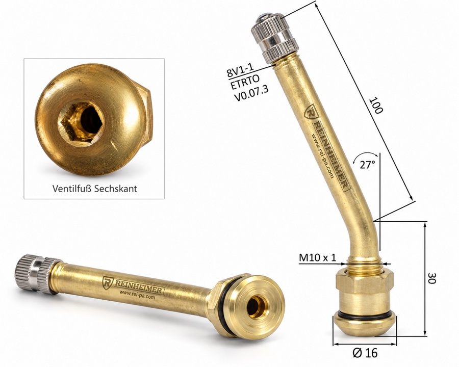 Metallventil133MS-1C/27°