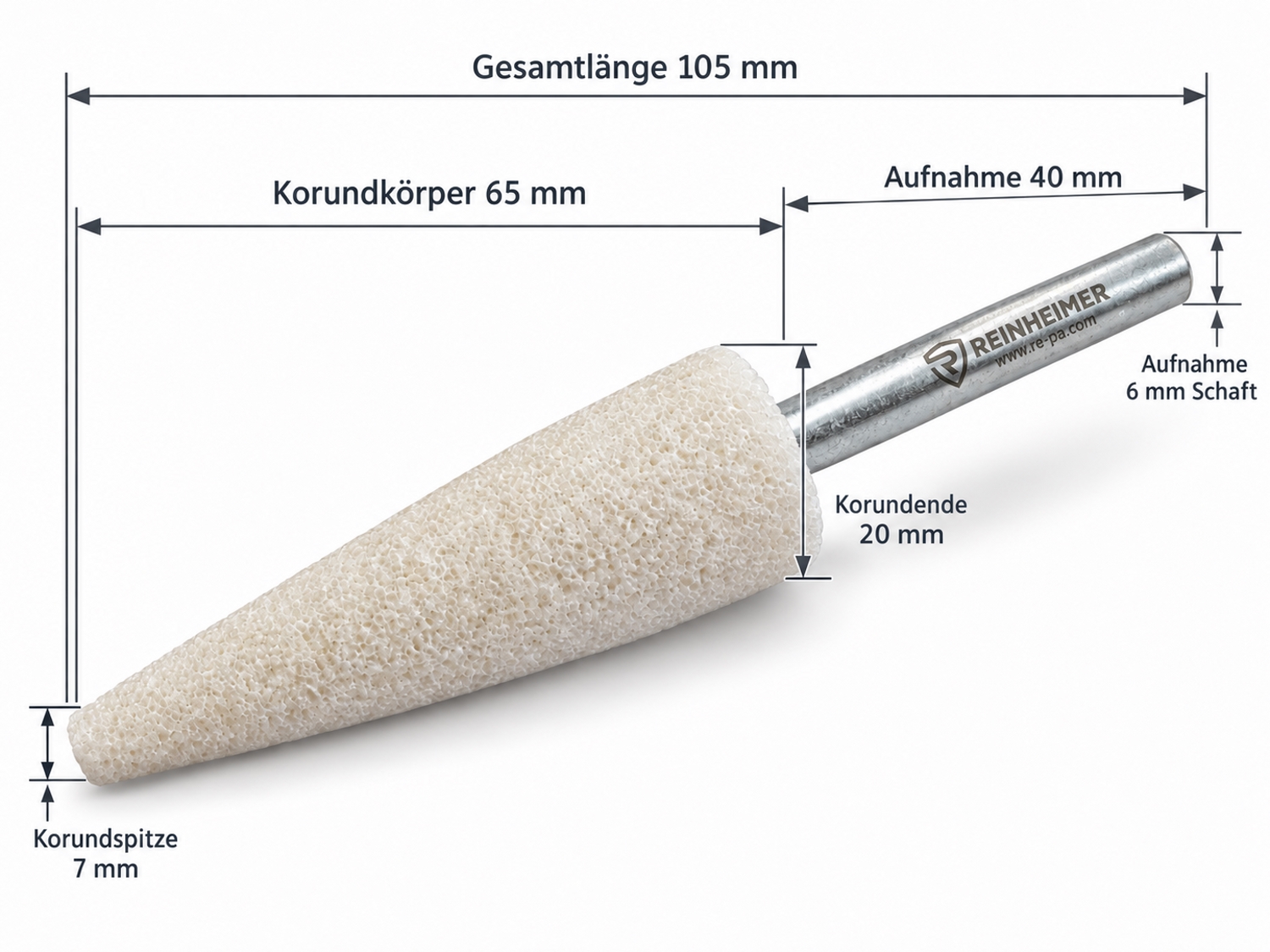 Schleifkegel 20*65
