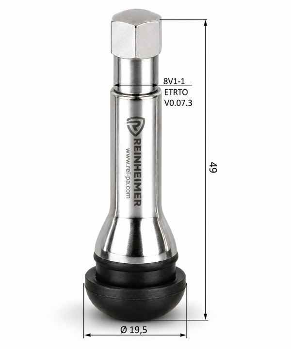 Gummiventil TR414/Chromhülse