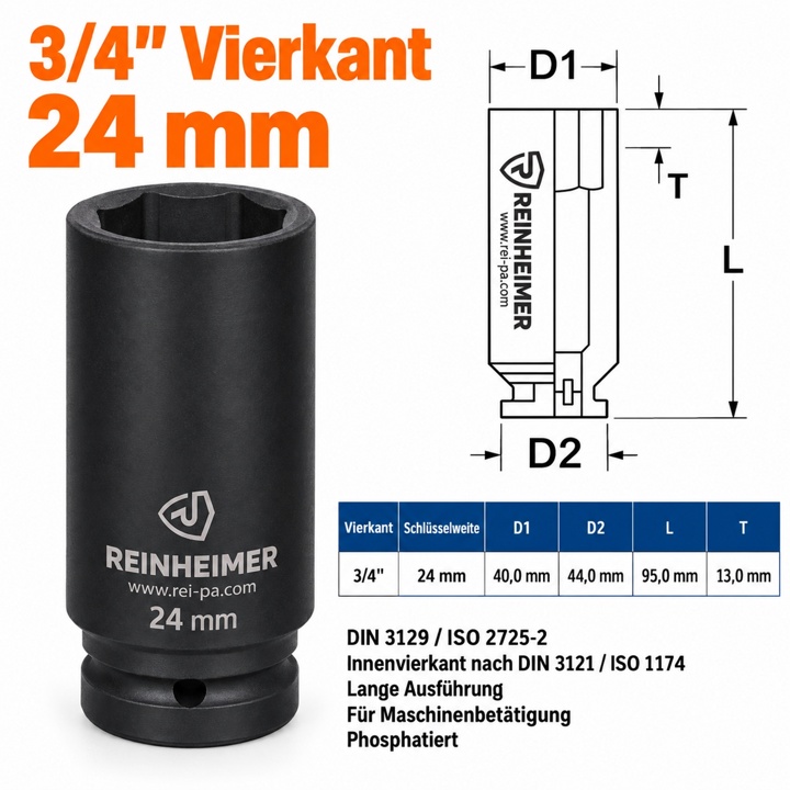 Kraftstecknuss 3/4*24L