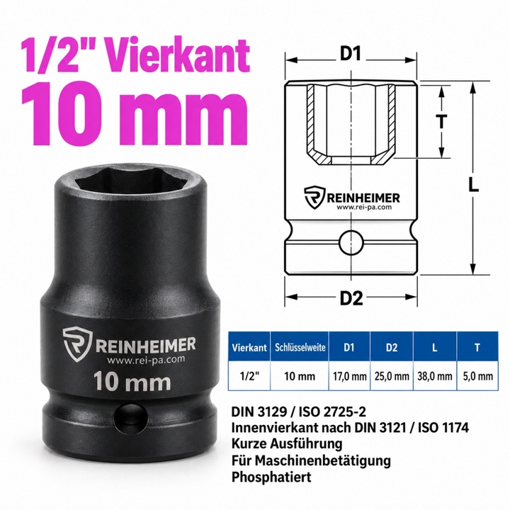 Kraftstecknuss 1/2*10k