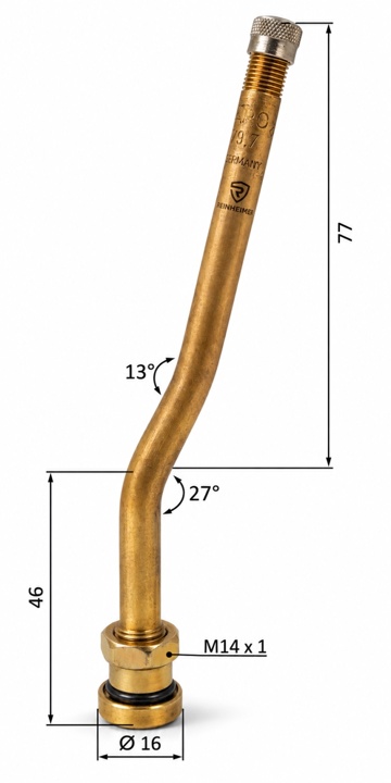 Metallventil 133MS-2C/13°/27°