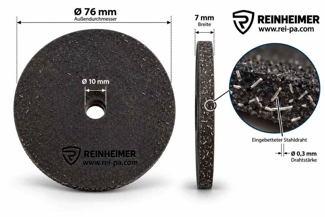 Rauhbürste Gummi 76*7-3/8" 0,3mm