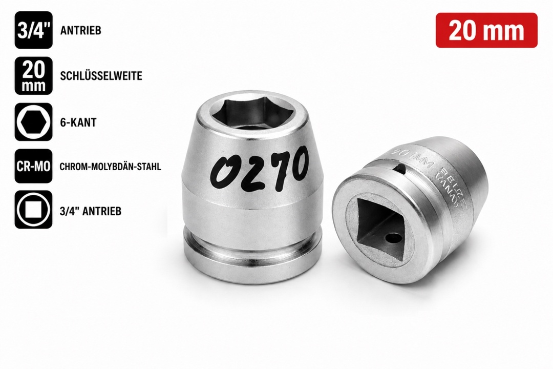 Kraftstecknuss 3/4*20k (Auslauf)