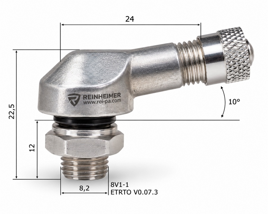 Metallventil BL25MS 90°- 8,3