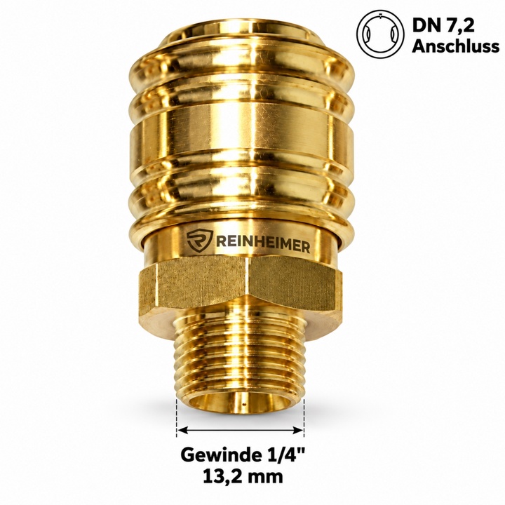 Einhandkupplung 1/4 A=13,2mm