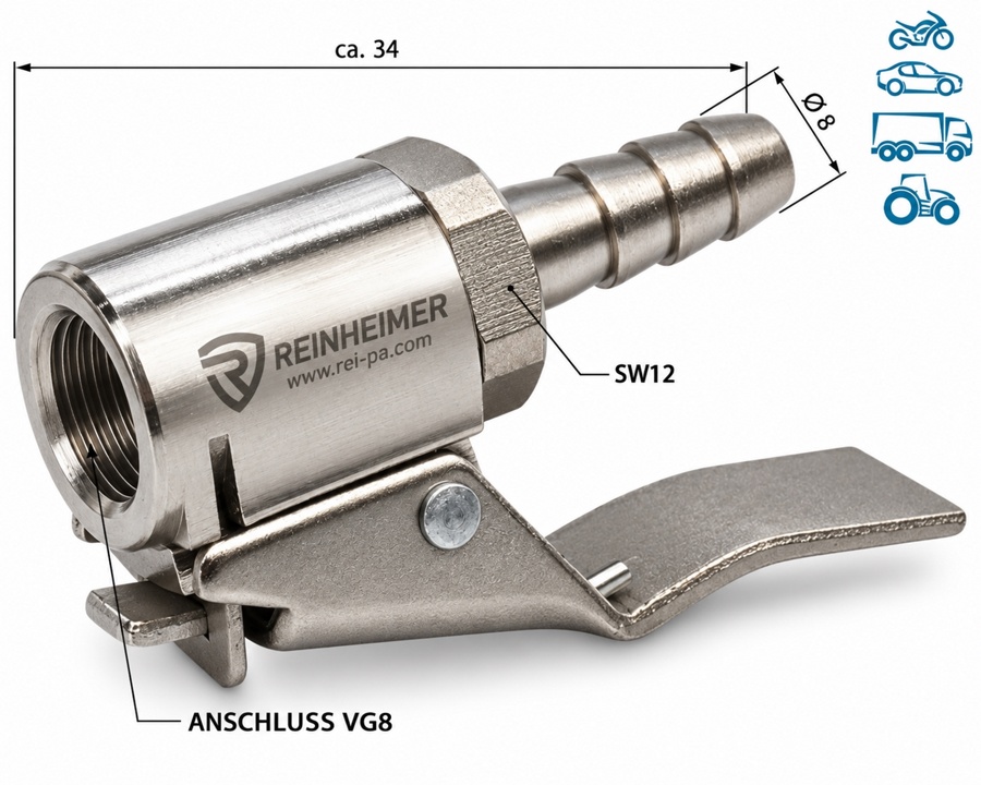 Momentstecker VG8 8mm