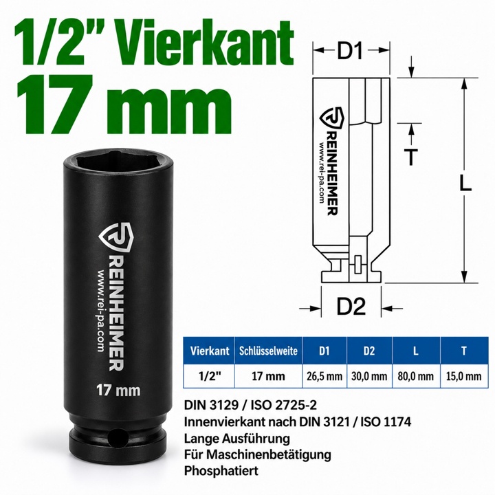 Kraftstecknuss 1/2*17L