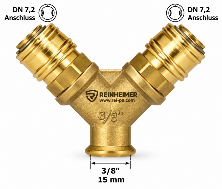 Verteiler 2-Wege/Kuppl.G3/8I