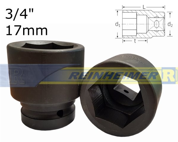 Kraftstecknuss 3/4*17k