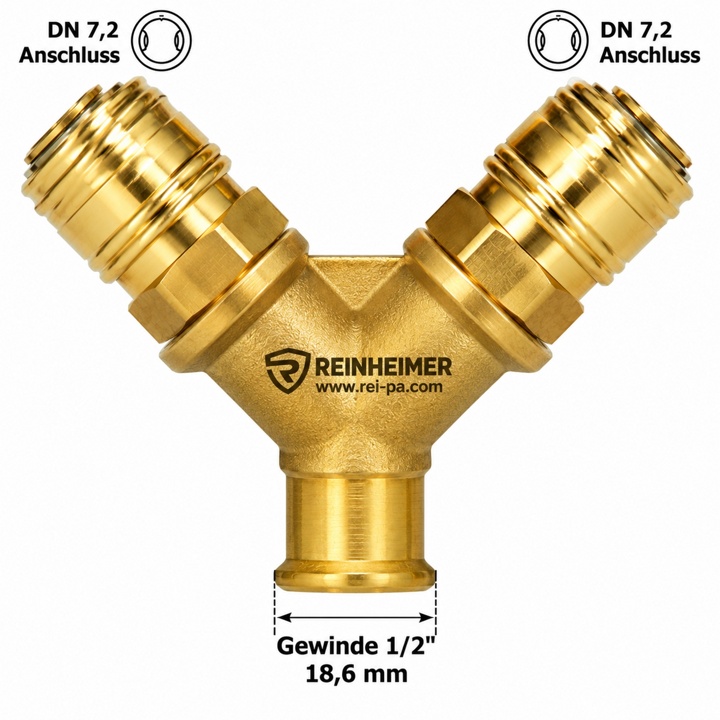 Verteiler 2-Wege/Kuppl.G1/2I