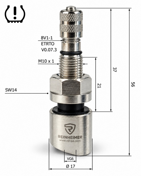 Alufelgenventil V35MS-TP