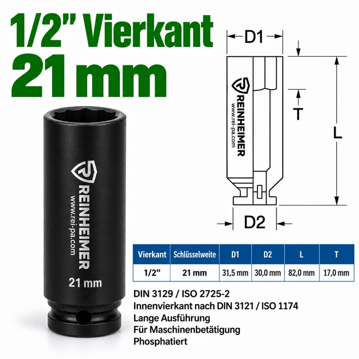 Kraftstecknuss 1/2*21L